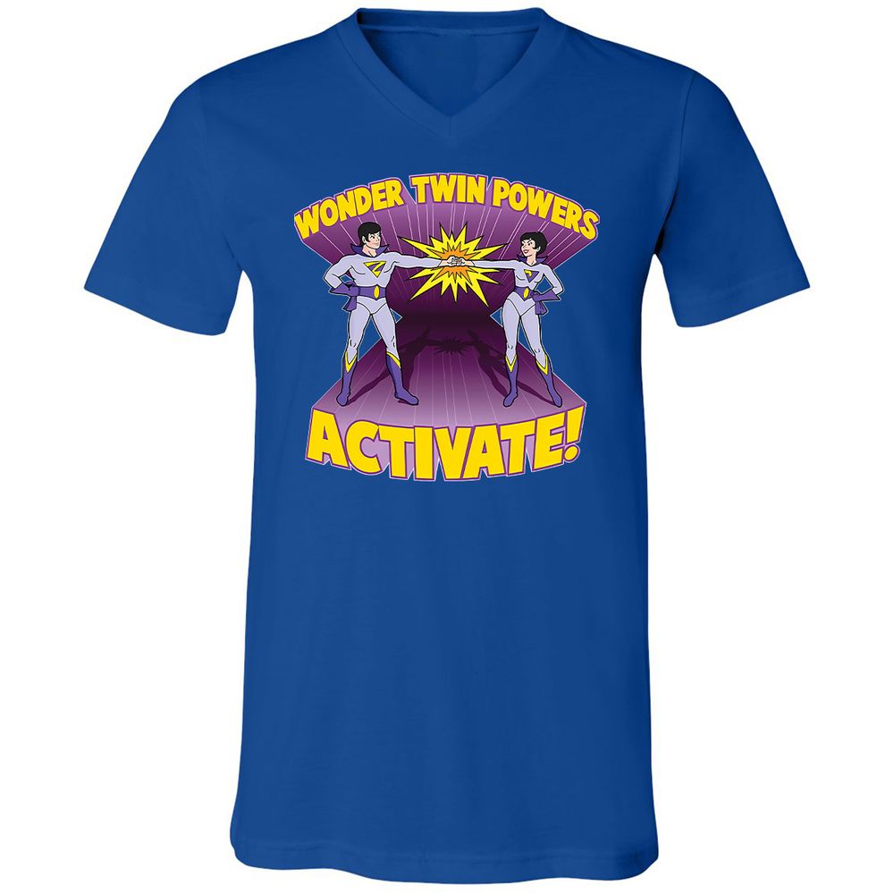 Unisex V-Neck T-Shirt - 9UG9WHZQ - True Royal - 4