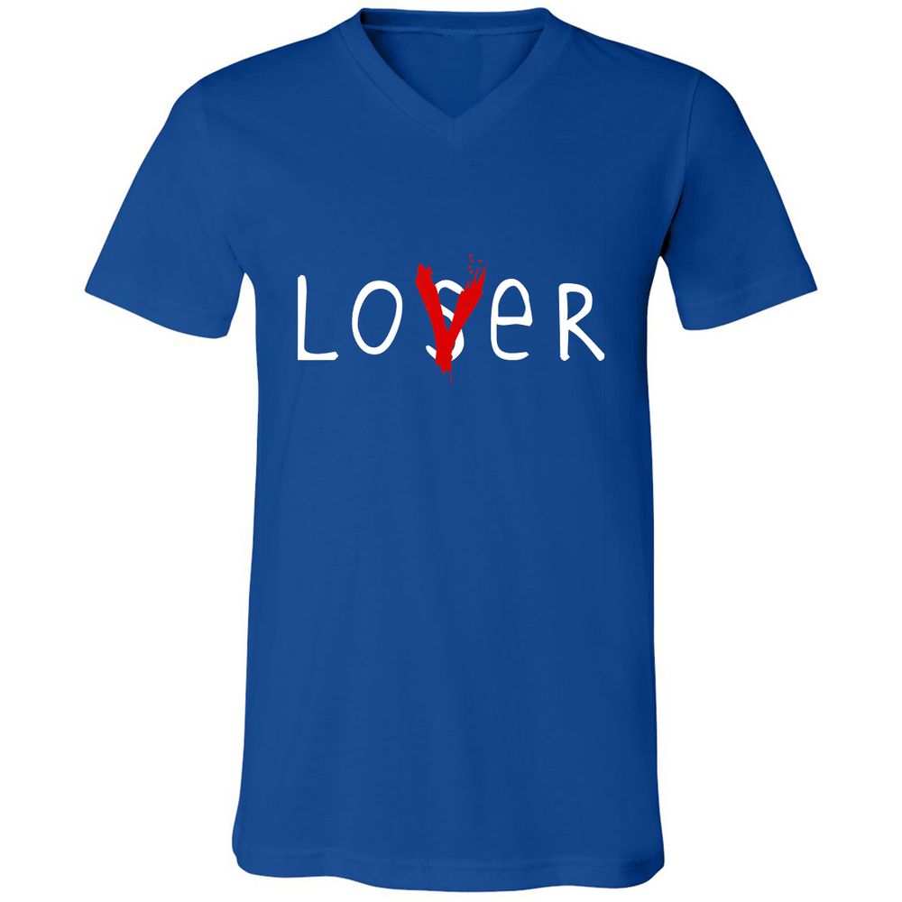 Unisex V-Neck T-Shirt - TMTKB7GG - True Royal - 4