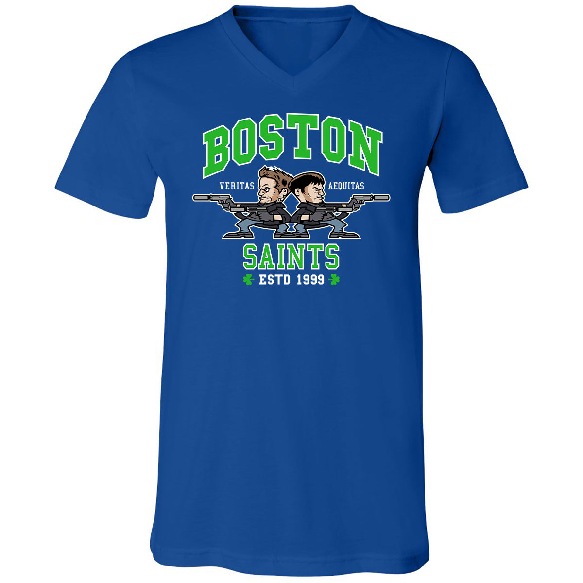 Unisex V-Neck T-Shirt - 3KBJWPQ1 - True Royal - 4