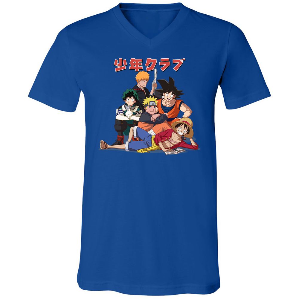 Unisex V-Neck T-Shirt - B54SA8AQ - True Royal - 4