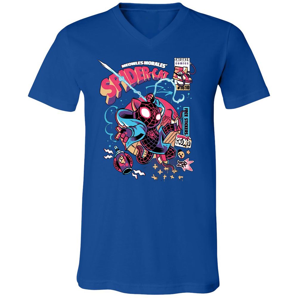 Unisex V-Neck T-Shirt - EK3RYT5F - True Royal - 4