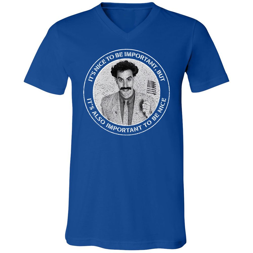 Unisex V-Neck T-Shirt - 8R6YN6KL - True Royal - 4