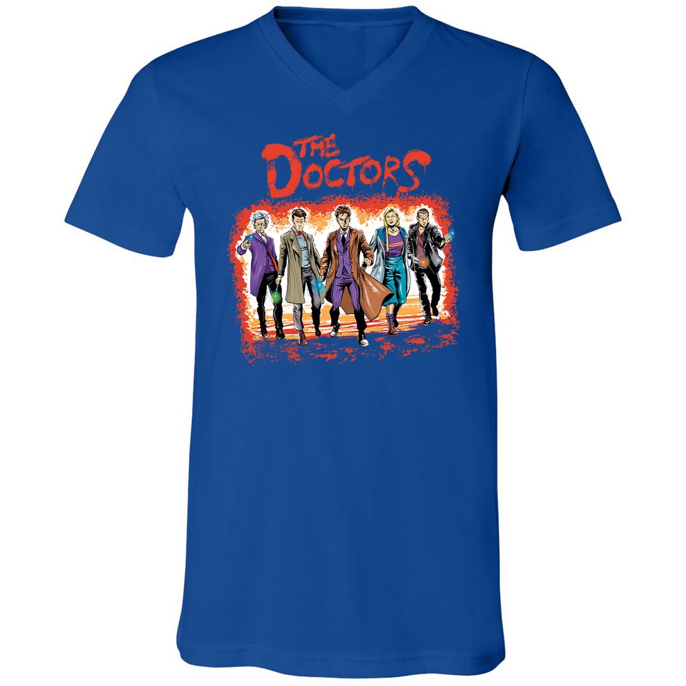 Unisex V-Neck T-Shirt - GRRQ6M1N - True Royal - 4