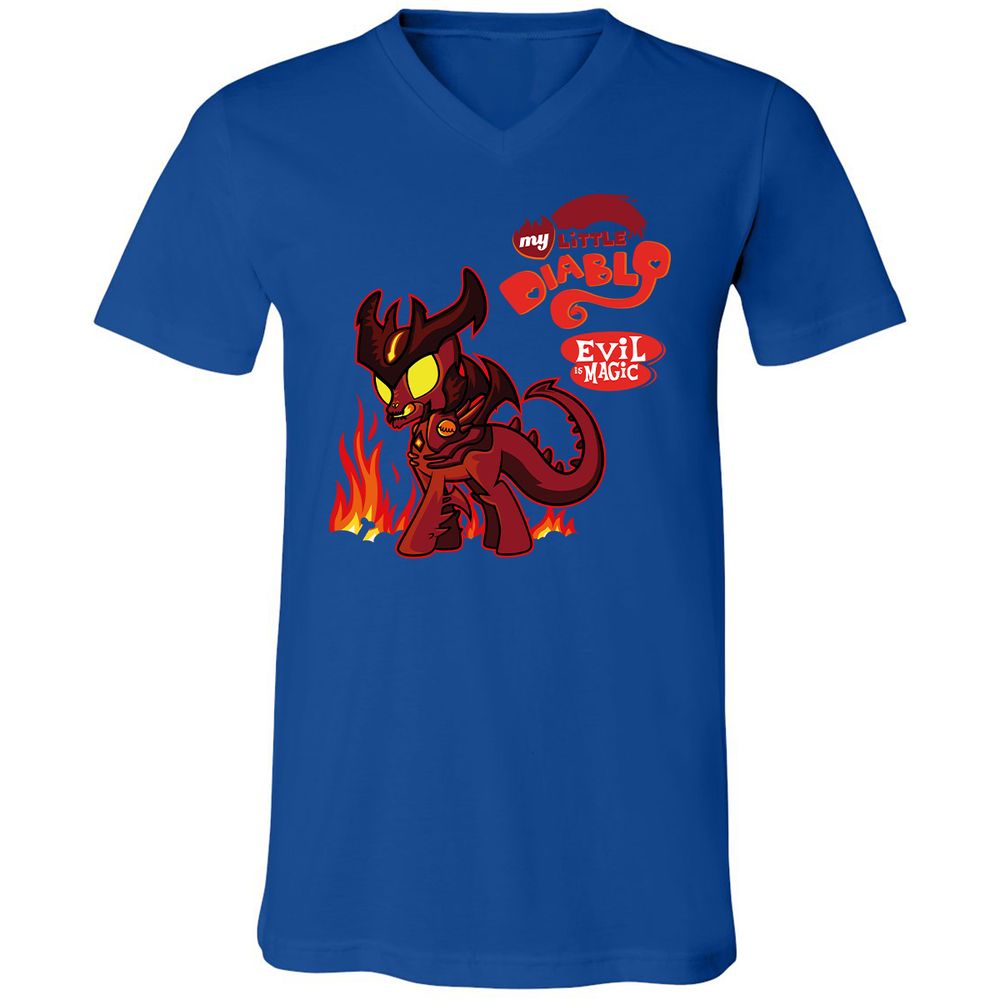 Unisex V-Neck T-Shirt - VJXU4L57 - True Royal - 4
