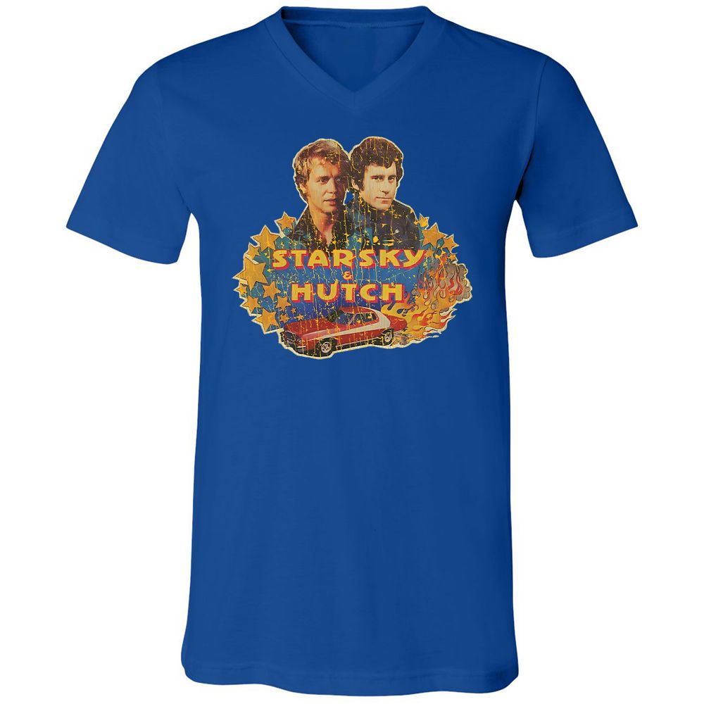 Unisex V-Neck T-Shirt - ZNB8SQLQ - True Royal - 4