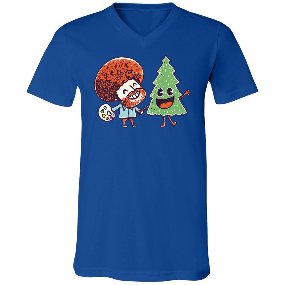 Unisex V-Neck T-Shirt - H8SKBNR3 - True Royal - 4