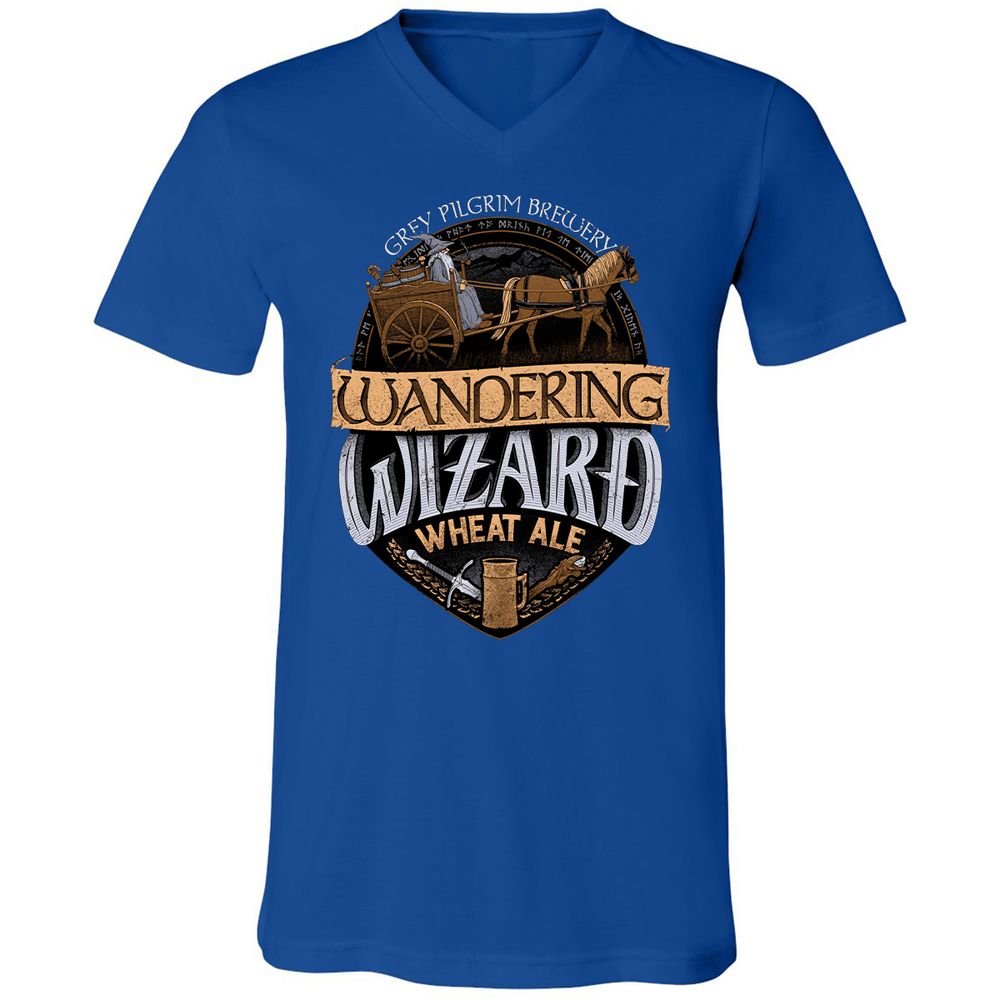 Unisex V-Neck T-Shirt - 6X6ZNBM7 - True Royal - 4
