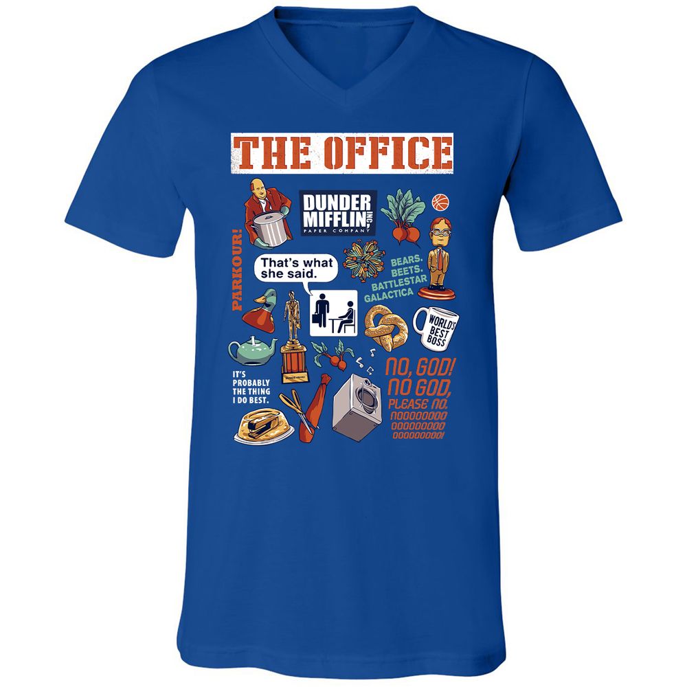 Unisex V-Neck T-Shirt - 3SD8TDVT - True Royal - 4