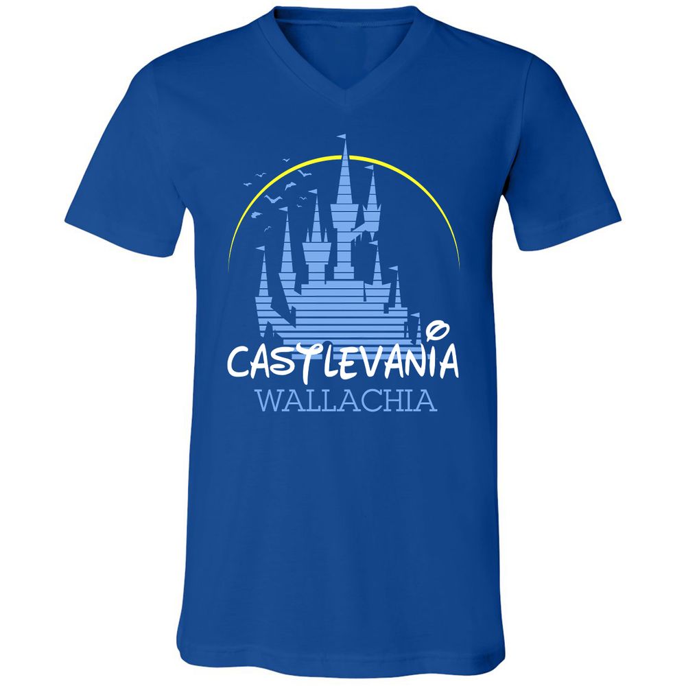 Unisex V-Neck T-Shirt - 6YBFHAHU - True Royal - 4
