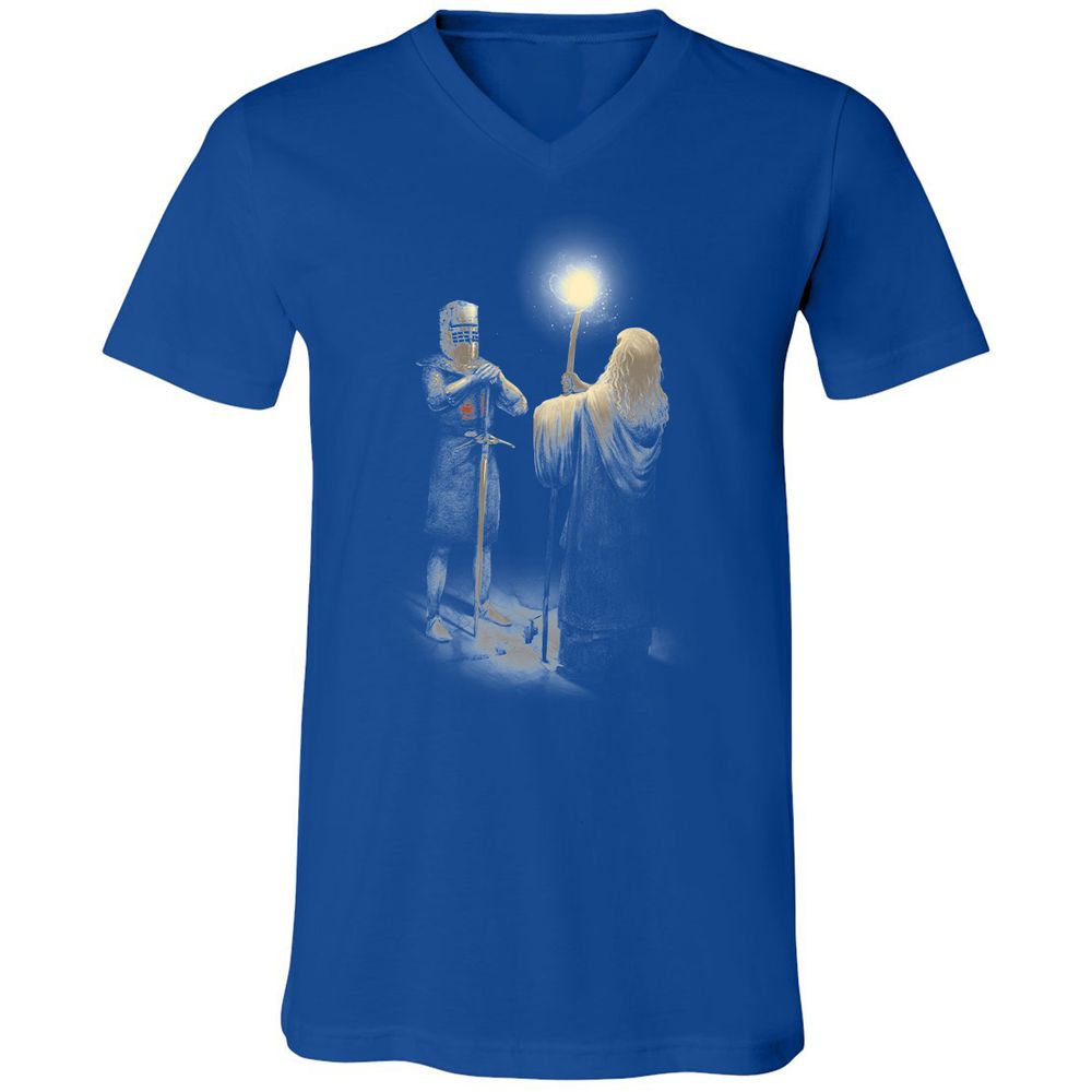 Unisex V-Neck T-Shirt - QC11VX4Q - True Royal - 4