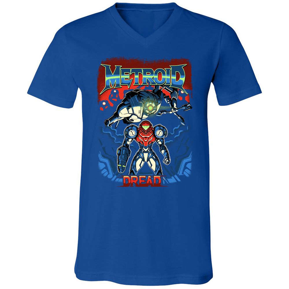 Unisex V-Neck T-Shirt - 37PHZRGR - True Royal - 4