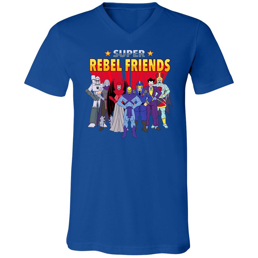 Unisex V-Neck T-Shirt - 1WEC5NDE - True Royal - 4