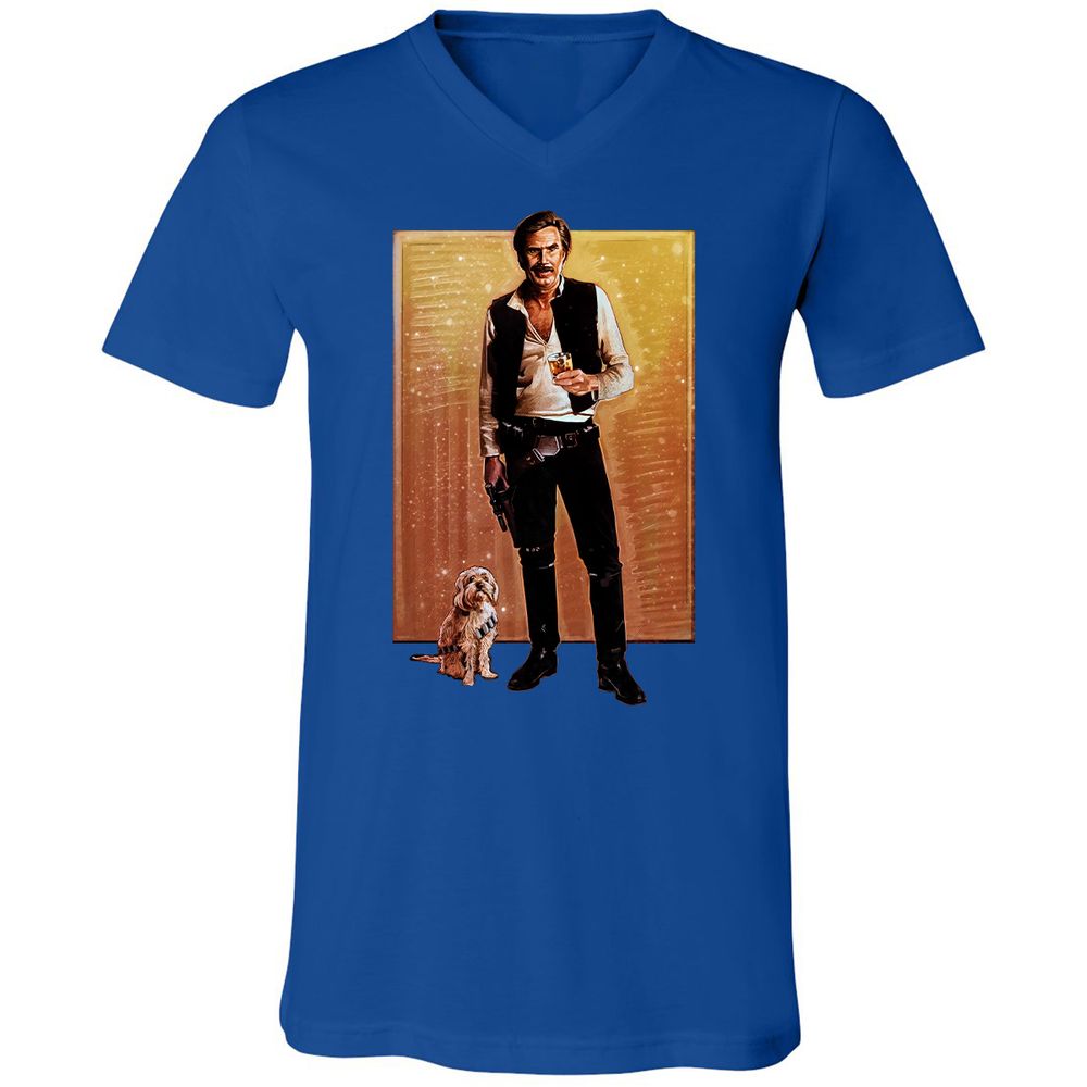 Unisex V-Neck T-Shirt - EBH8B4KZ - True Royal - 4