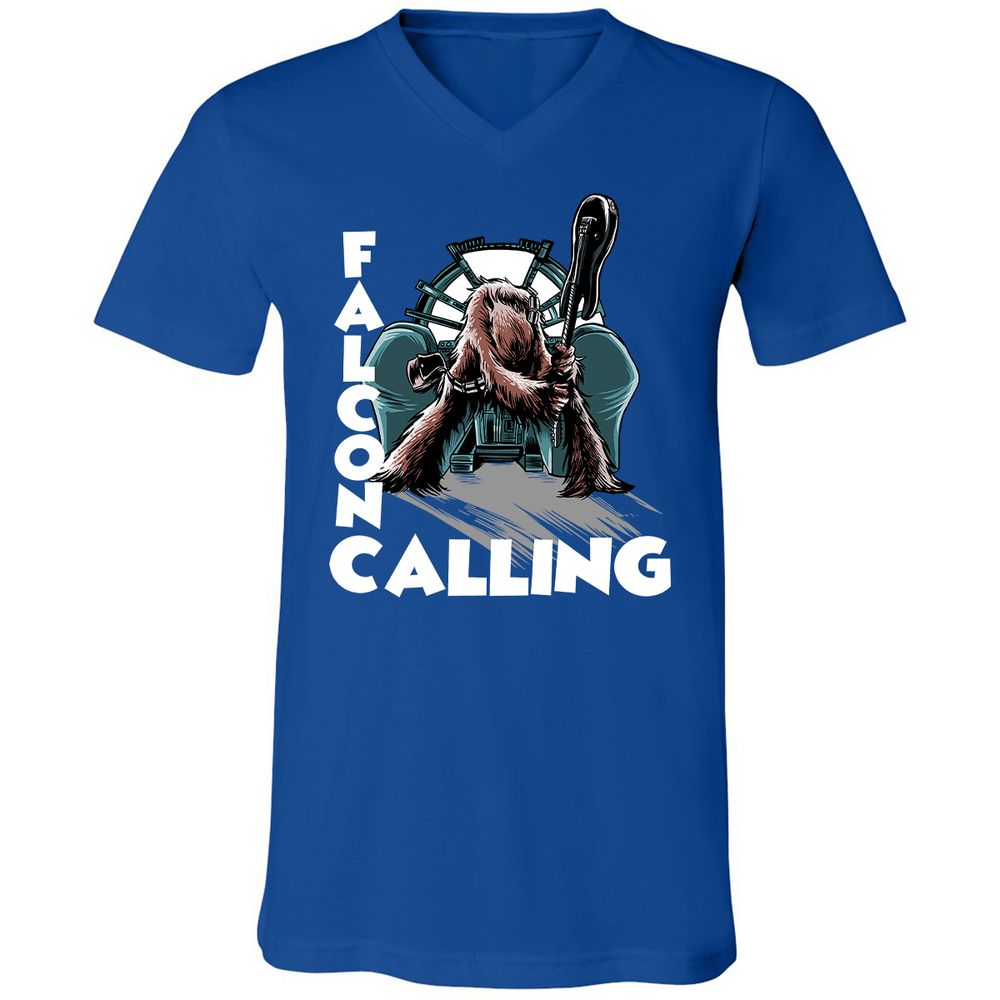 Unisex V-Neck T-Shirt - DHP3KXJJ - True Royal - 4