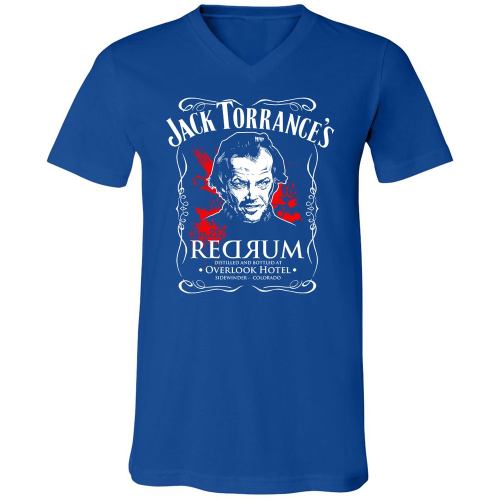 Unisex V-Neck T-Shirt - HHXN4P3M - True Royal - 4