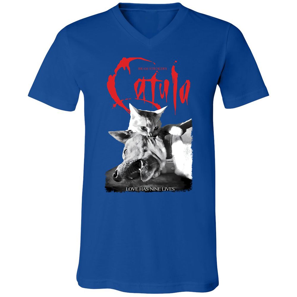 Unisex V-Neck T-Shirt - ZRJR2XPP - True Royal - 4