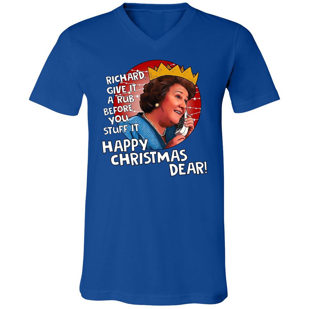 Unisex V-Neck T-Shirt - CL4WFWLW - True Royal - 4