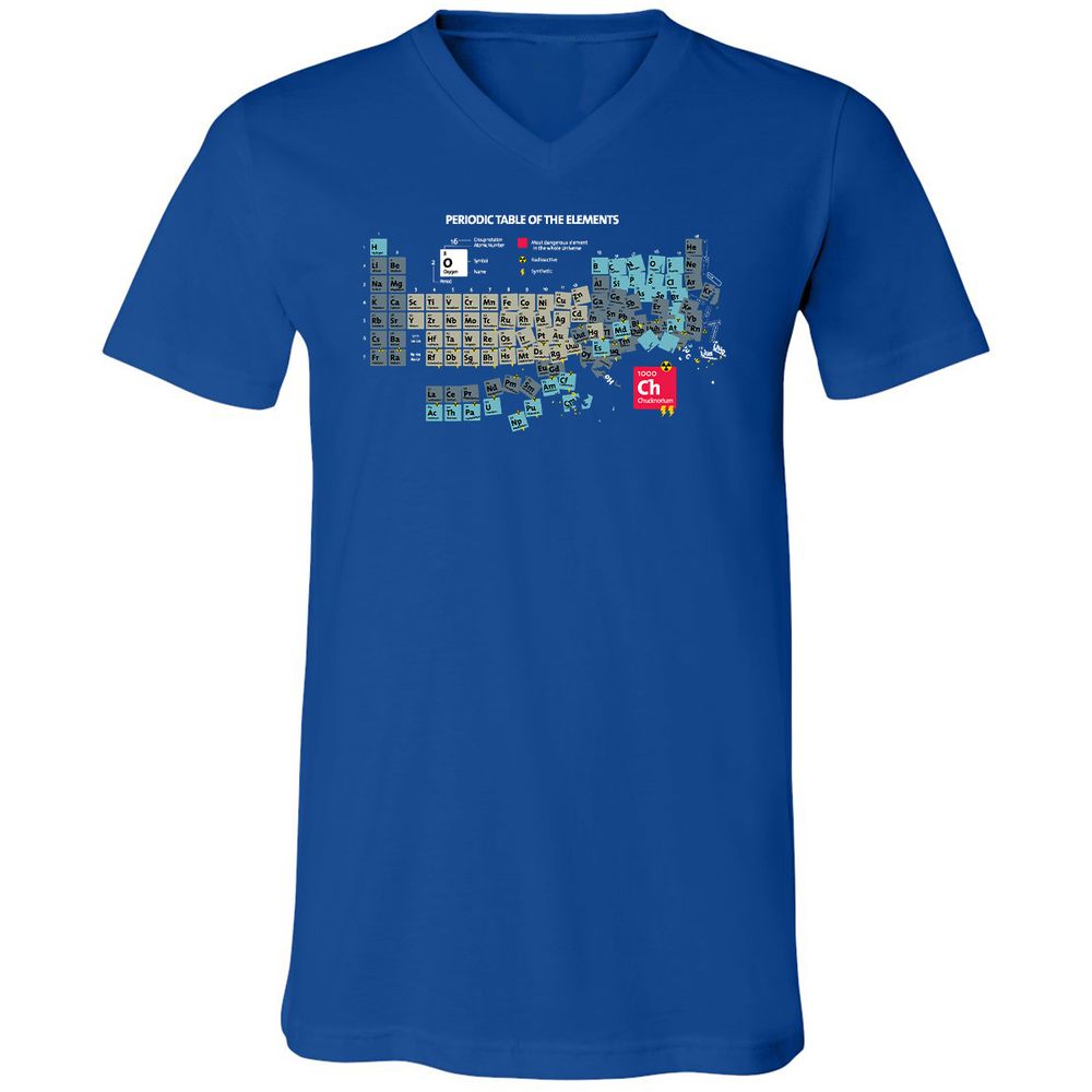 Unisex V-Neck T-Shirt - SXQV4HBL - True Royal - 4