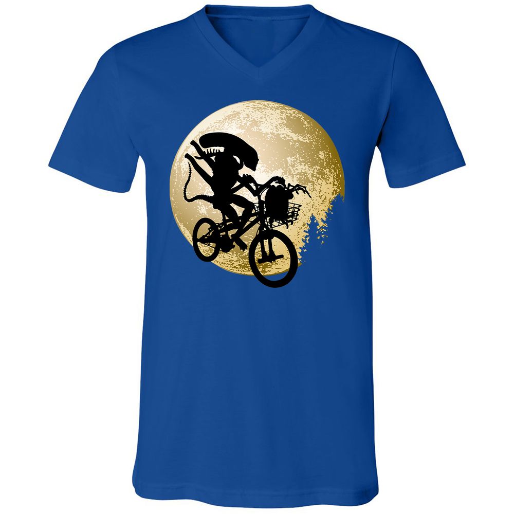 Unisex V-Neck T-Shirt - G3YM7JHR - True Royal - 4