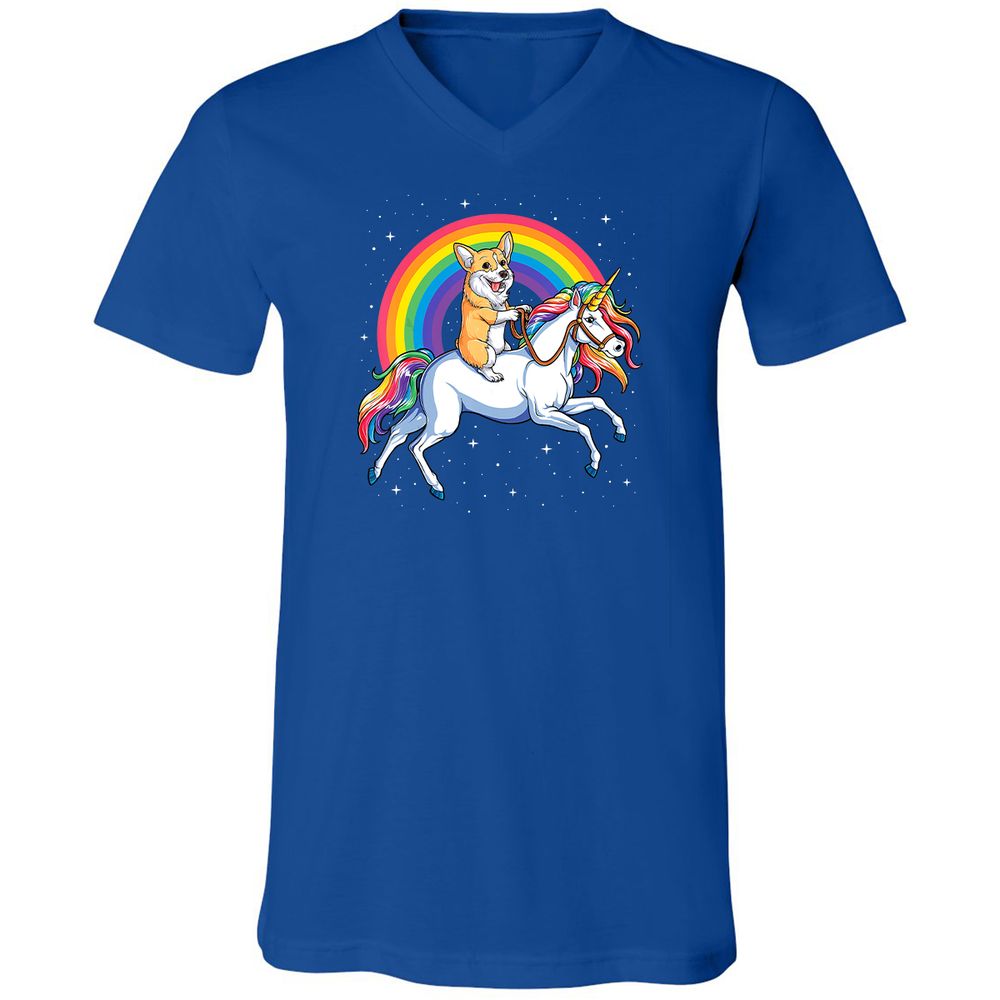Unisex V-Neck T-Shirt - 8DJY7FKP - True Royal - 4