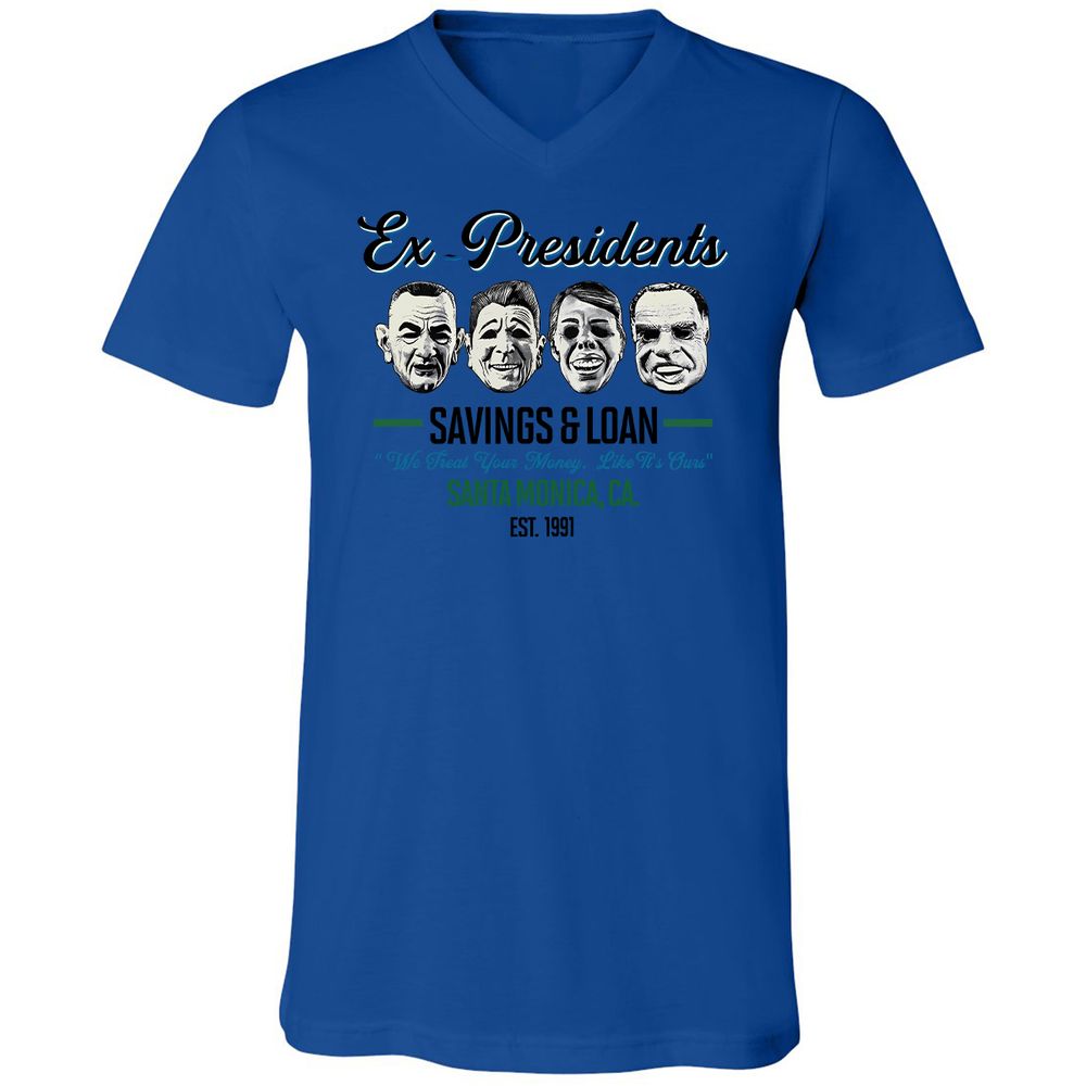 Unisex V-Neck T-Shirt - MLE5JQ85 - True Royal - 4