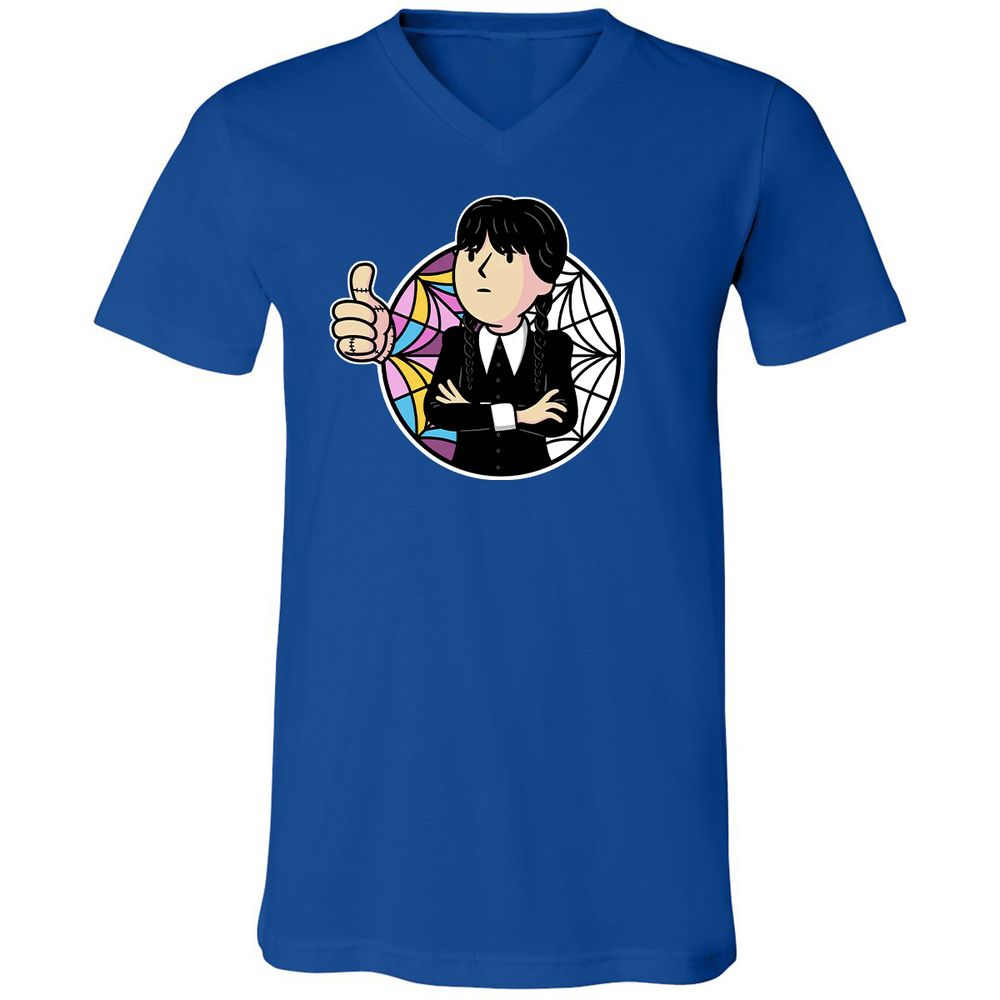 Unisex V-Neck T-Shirt - EDTXFLKL - True Royal - 4