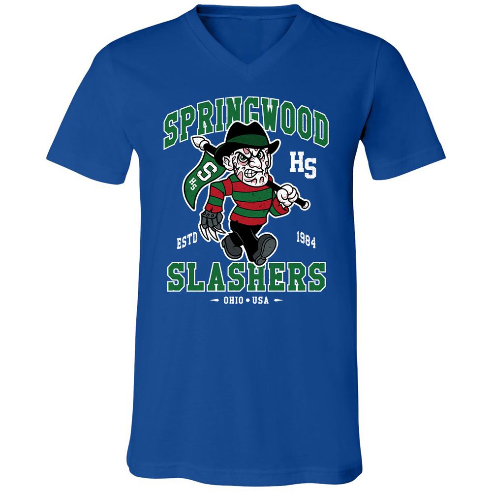 Unisex V-Neck T-Shirt - PNNKP9X3 - True Royal - 4