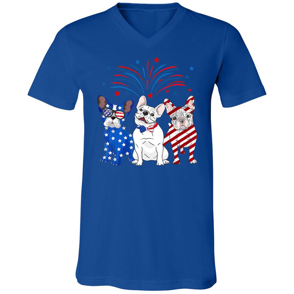Unisex V-Neck T-Shirt - 35XKGDM8 - True Royal - 4