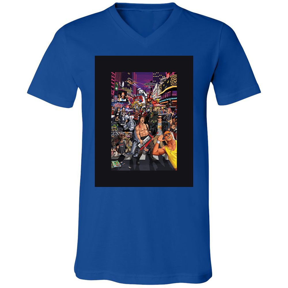 Unisex V-Neck T-Shirt - 9ZP7UPFT - True Royal - 4