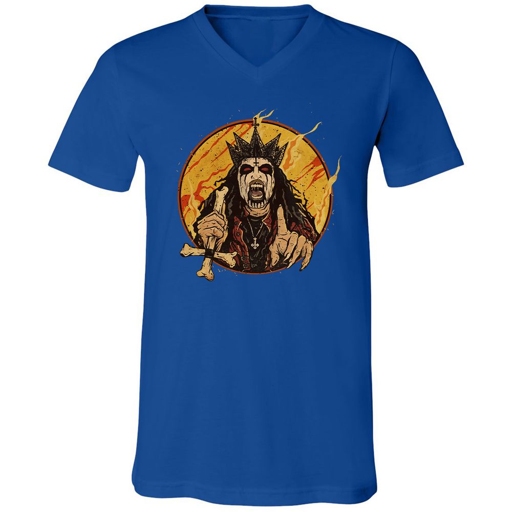 Unisex V-Neck T-Shirt - GFVQPCST - True Royal - 4
