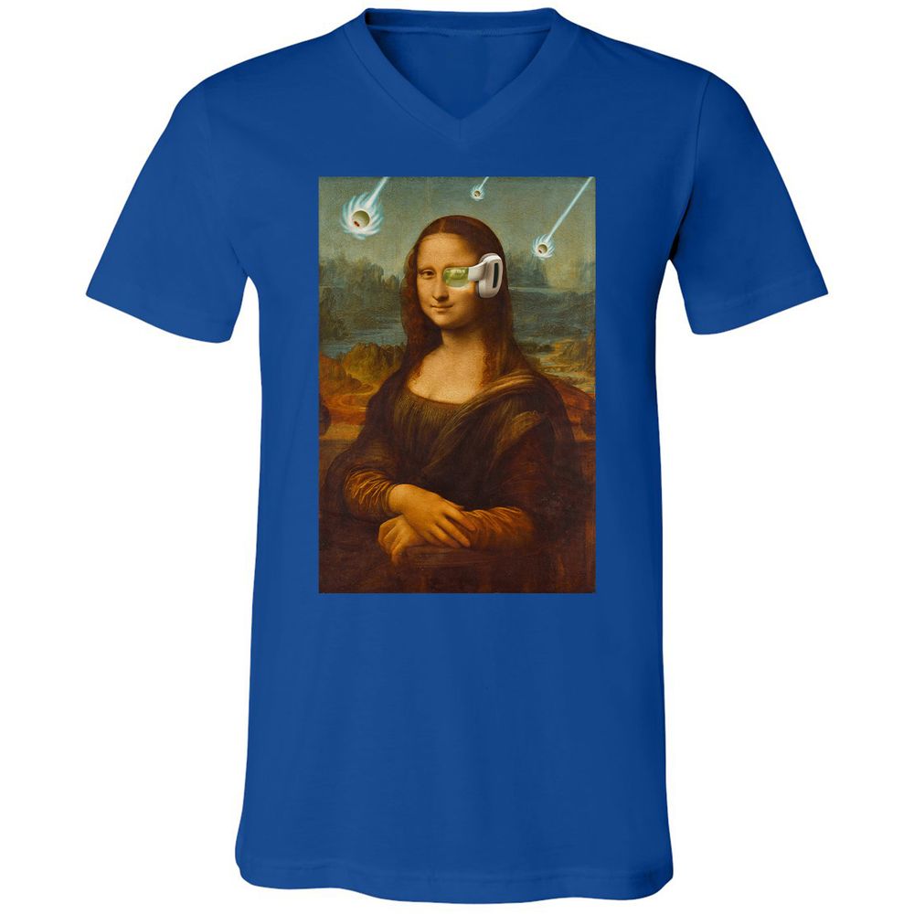 Unisex V-Neck T-Shirt - 8N4M8MJP - True Royal - 4