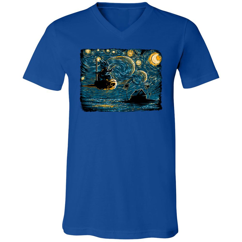Unisex V-Neck T-Shirt - GSEEQPRU - True Royal - 4