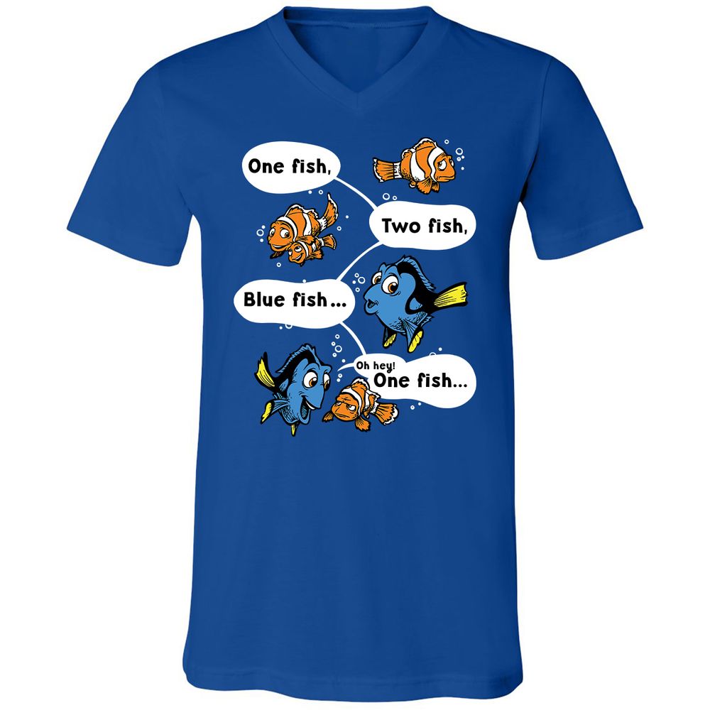 Unisex V-Neck T-Shirt - NQTXKSXD - True Royal - 4