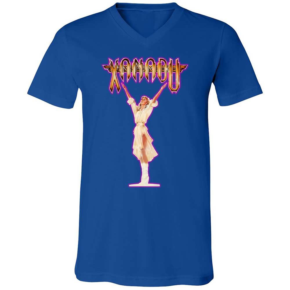 Unisex V-Neck T-Shirt - XQYXHDZV - True Royal - 4