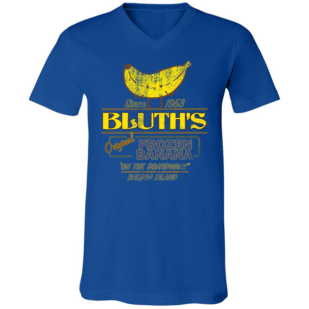 Unisex V-Neck T-Shirt - Q3KVS9Z6 - True Royal - 4