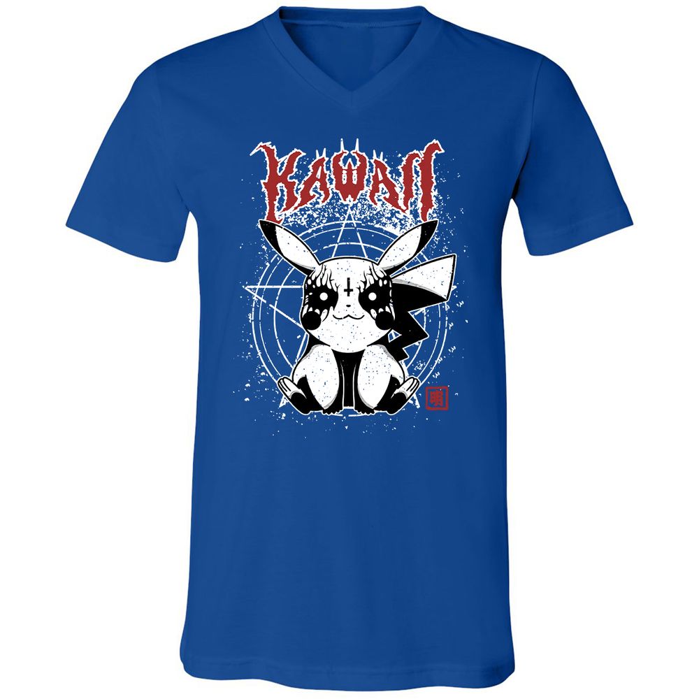 Unisex V-Neck T-Shirt - WXKSA4WF - True Royal - 4