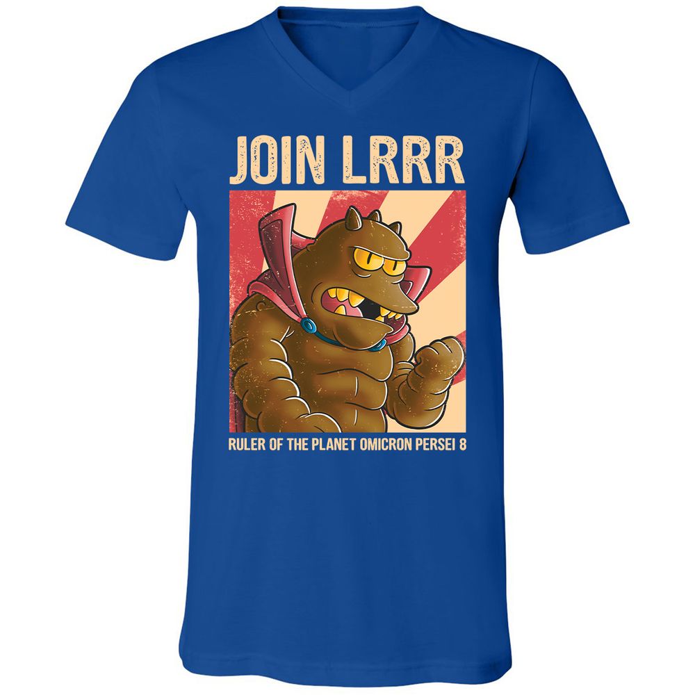 Unisex V-Neck T-Shirt - J7JDNNFR - True Royal - 4