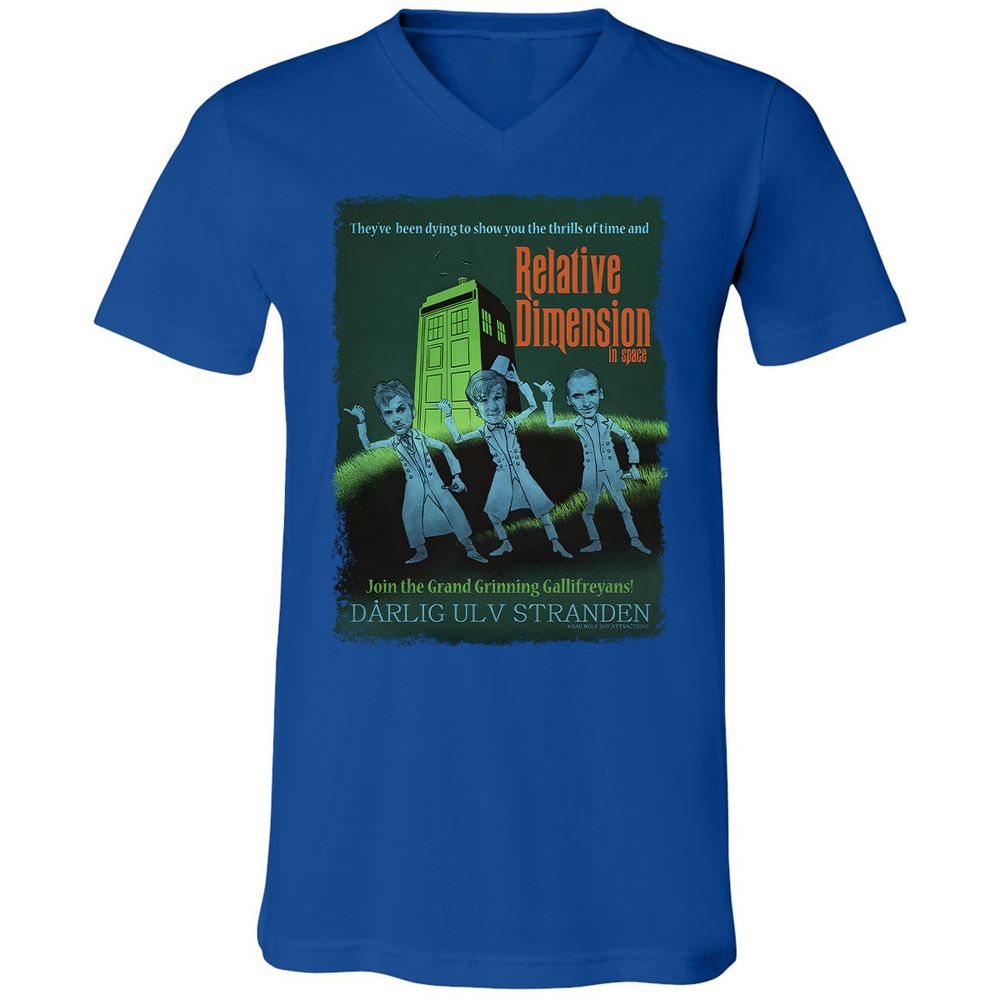 Unisex V-Neck T-Shirt - 873L3MUD - True Royal - 4