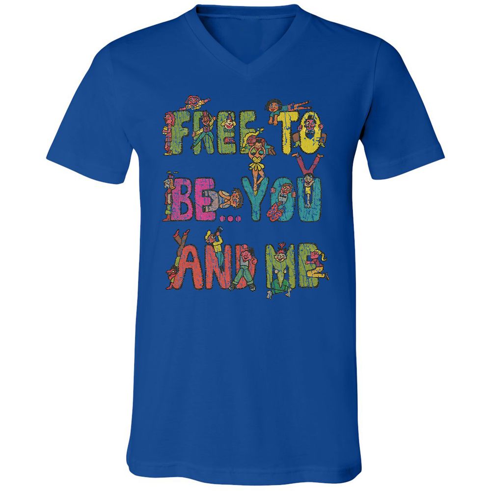 Unisex V-Neck T-Shirt - 55VT6SER - True Royal - 4
