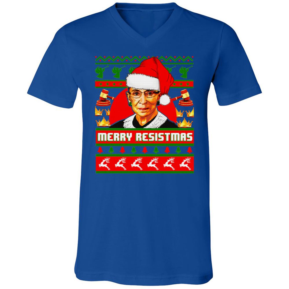 Unisex V-Neck T-Shirt - YK7P8ZFS - True Royal - 4