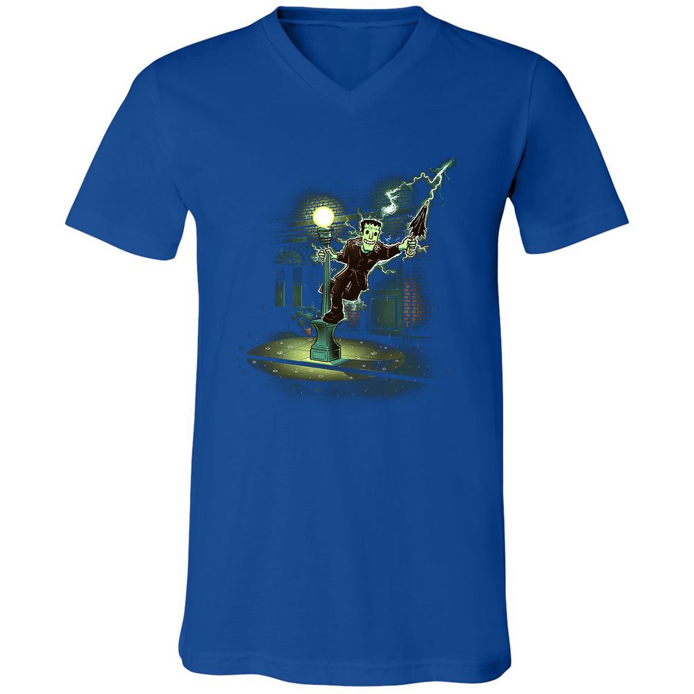 Unisex V-Neck T-Shirt - A8G7CLDX - True Royal - 4