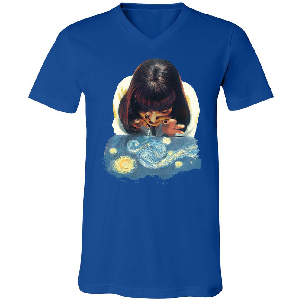Unisex V-Neck T-Shirt - NCLHZQQT - True Royal - 4