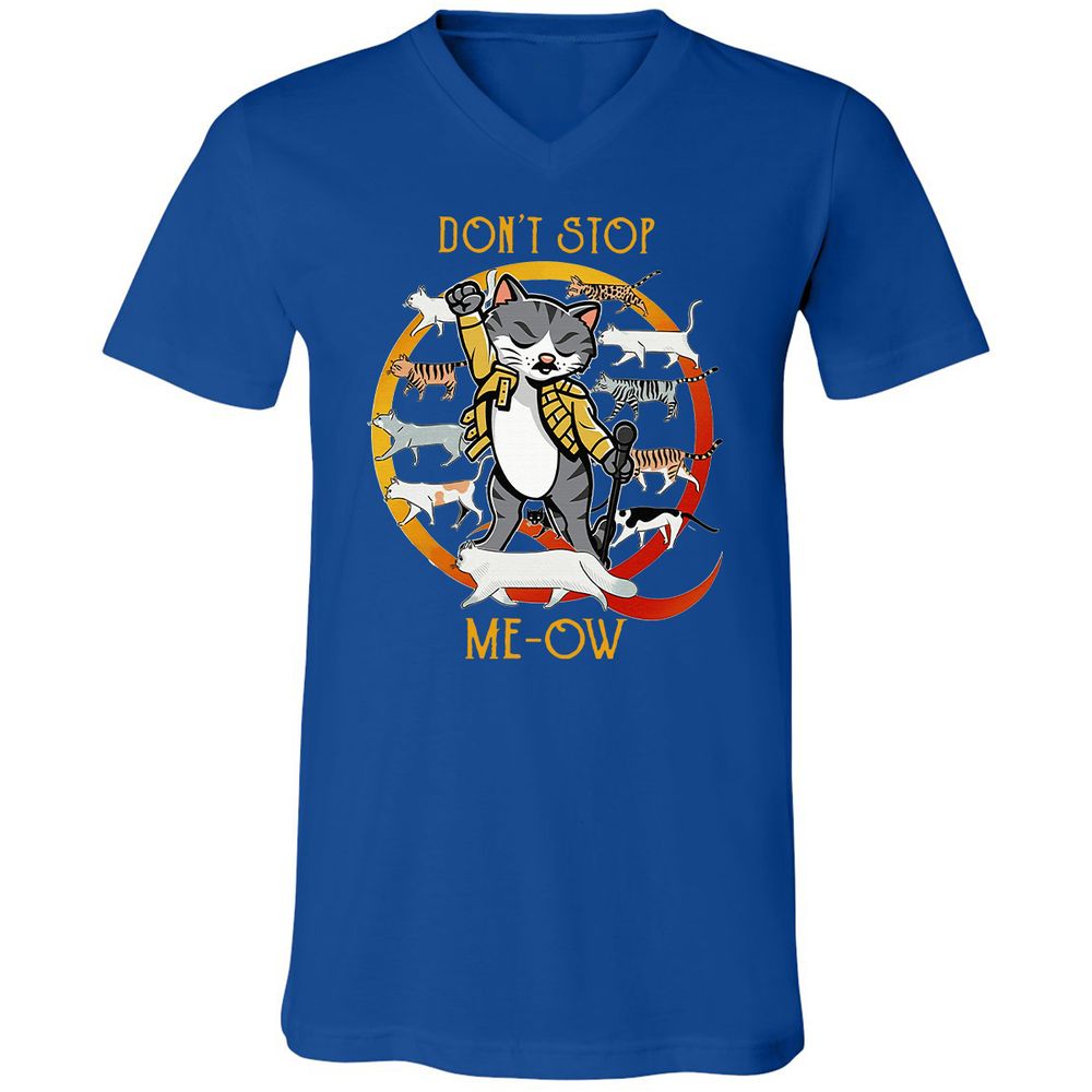 Unisex V-Neck T-Shirt - D9F2W2D2 - True Royal - 4