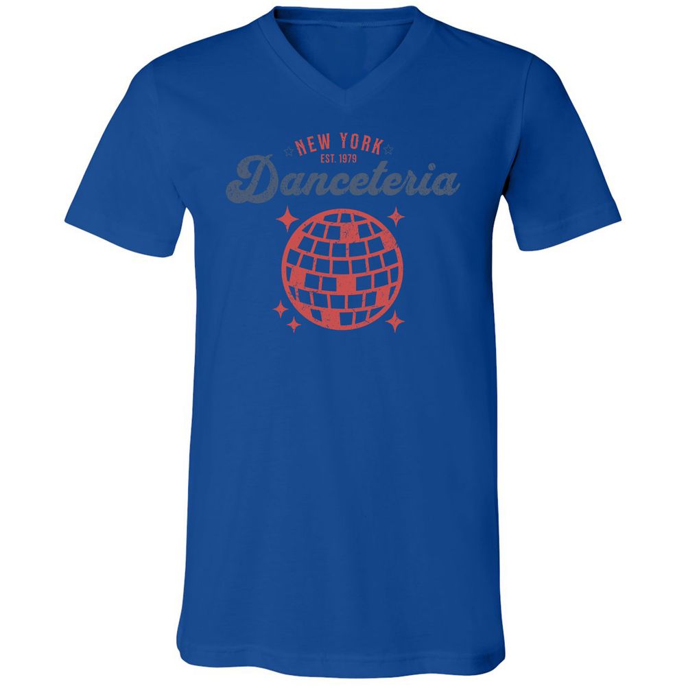 Unisex V-Neck T-Shirt - T9P6R5DM - True Royal - 4