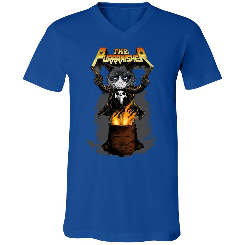 Unisex V-Neck T-Shirt - SGZE85XV - True Royal - 4