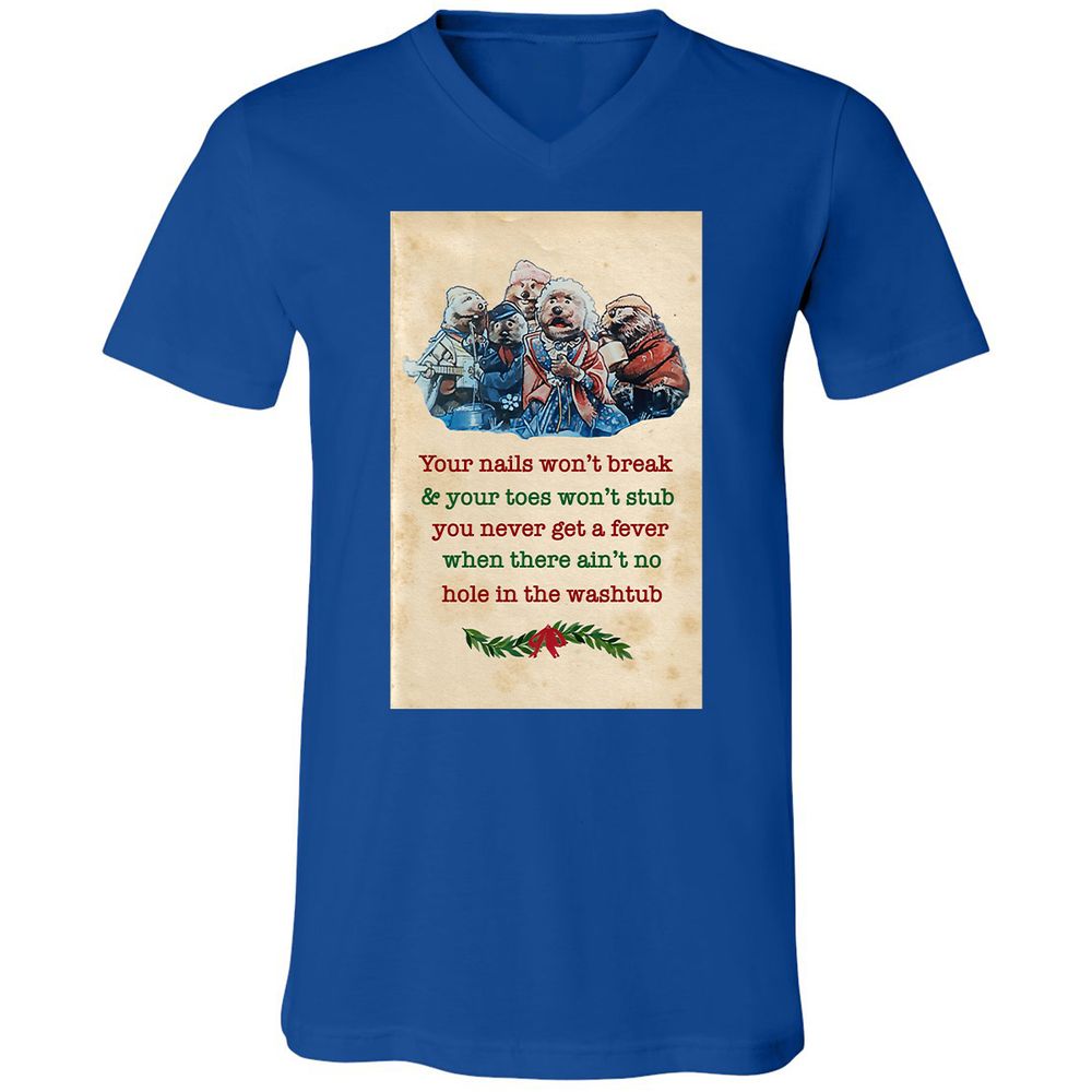 Unisex V-Neck T-Shirt - Y2C1FLXP - True Royal - 4