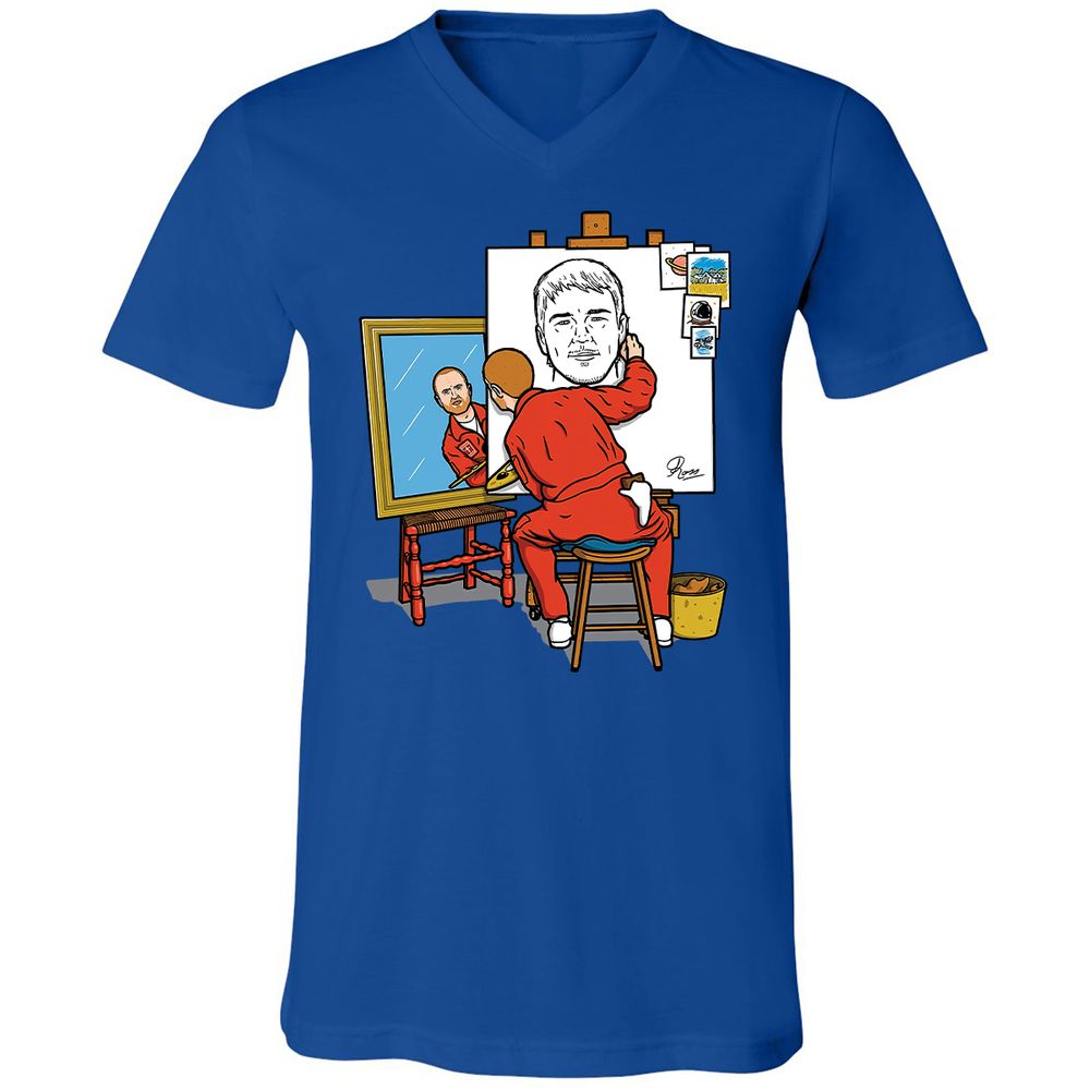 Unisex V-Neck T-Shirt - 1UB88QQL - True Royal - 4