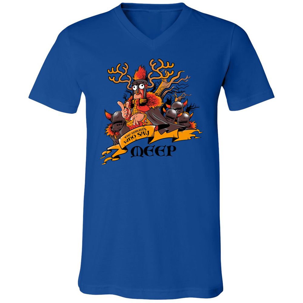 Unisex V-Neck T-Shirt - 7JBZLAWQ - True Royal - 4