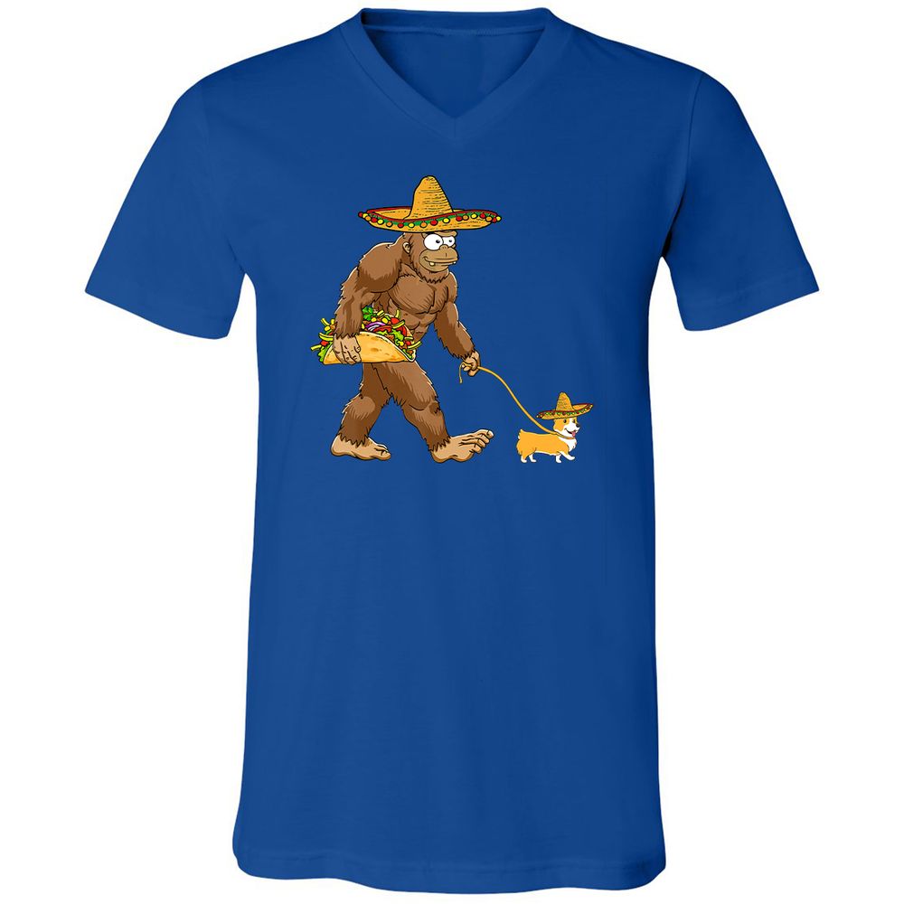 Unisex V-Neck T-Shirt - FN9J1HTS - True Royal - 4