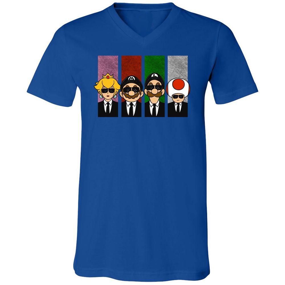 Unisex V-Neck T-Shirt - 1LWQFCUU - True Royal - 4